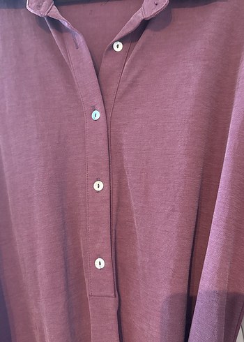 Polo Garage Bordo sedef Düğmeli elbise