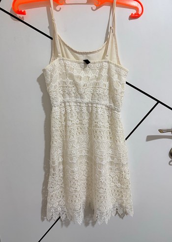 Beyaz Nakışlı Straplez Hamile Geceliği - Görsel 2