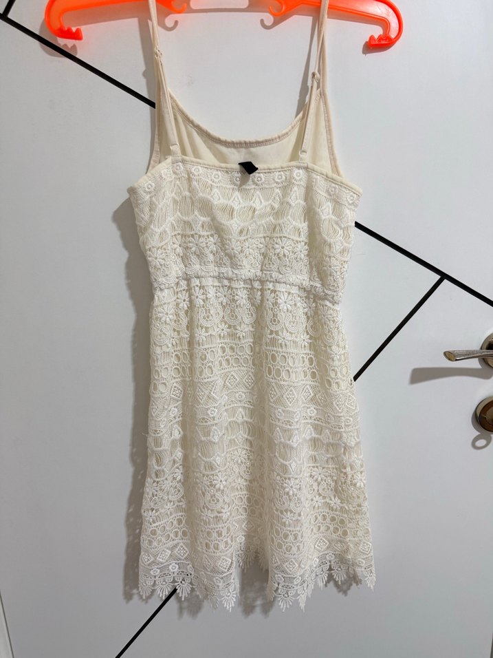 Beyaz Nakışlı Straplez Hamile Geceliği - Görsel 2