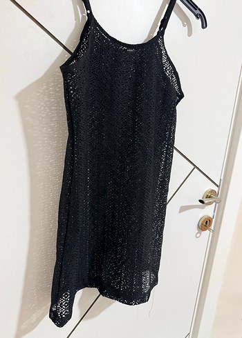 Siyah Örgü Mini Elbise - Görsel 2