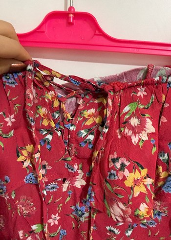 Çiçek Desenli Volanlı elbise - Görsel 3