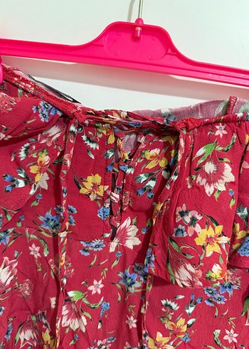 Çiçek Desenli Volanlı elbise - Görsel 4