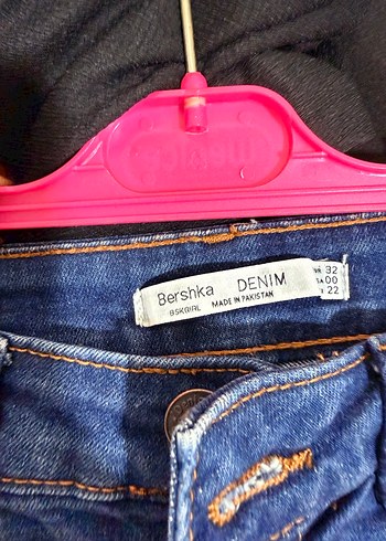 Düğmeli Mavi Kot Şort Mini Boy - Görsel 7