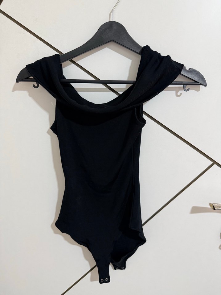 Siyah Drapeli Kadın Mayo - Görsel 2