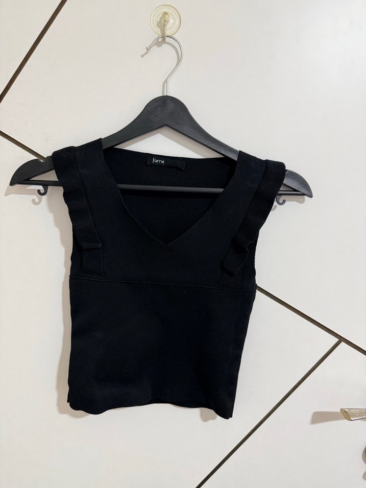 Kadın Siyah V Yaka Midi Triko Elbise - Görsel 2