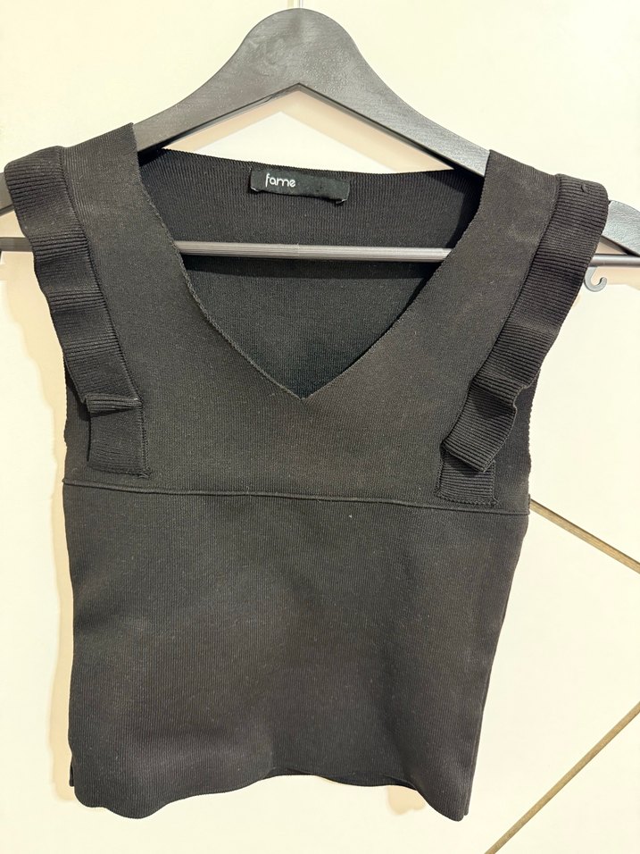 Kadın Siyah V Yaka Midi Triko Elbise - Görsel 3