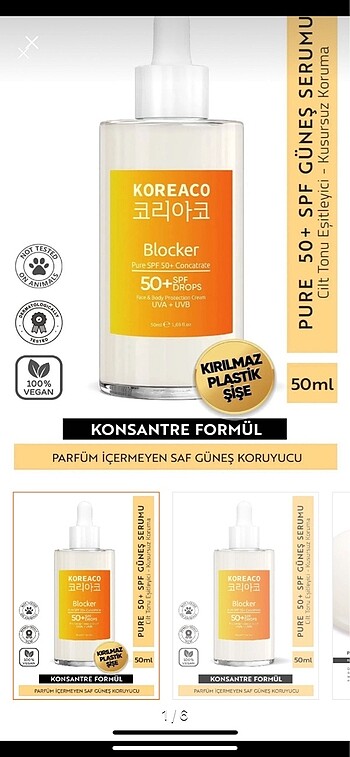 KOREACO güneş serumu
