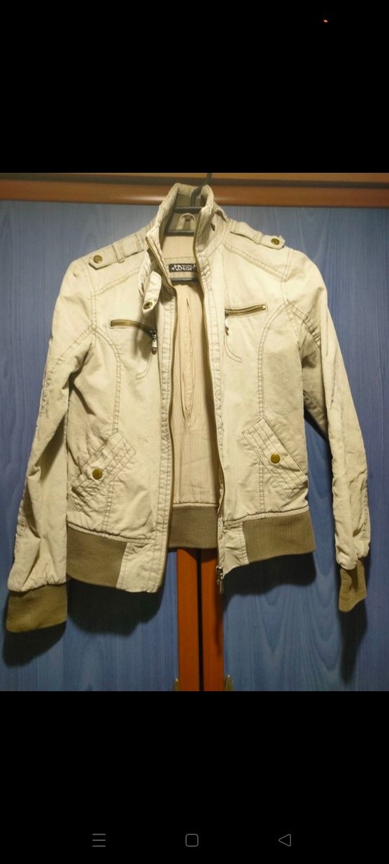 Düğmeli Bej Kadın Ceket - Görsel 2