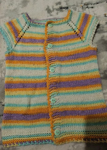 Kız Çocuk Pembe Nakışlı Kapüşonlu Yelek - Görsel 16