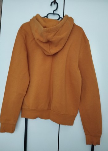 H&M Hardal Rengi Kapüşonlu Kadın Sweatshirt