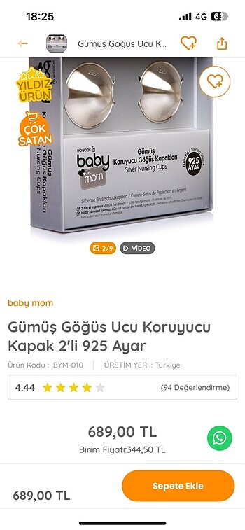 Beden Göğüs ucu koruyucu kapak