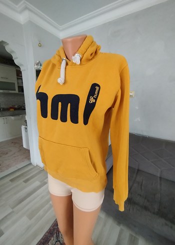 Hummel Rahat Kesim Sarı Kapüşonlu Sweatshirt