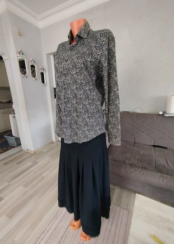 Gri Yılan Desenli Pamuklu Takım kombin - Görsel 4