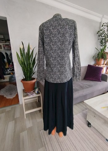 Gri Yılan Desenli Pamuklu Takım kombin - Görsel 7