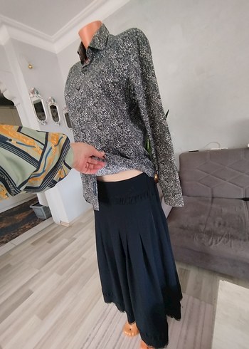 Gri Yılan Desenli Pamuklu Takım kombin - Görsel 5