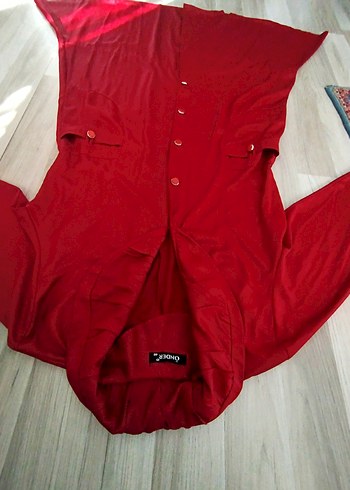 Bordo Uzun Kollu Kadın trenc Deri görünümlü - Görsel 7