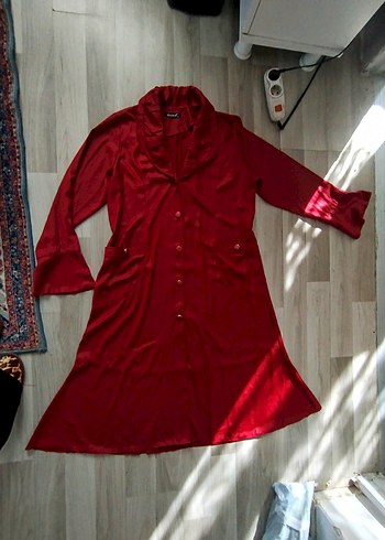 Bordo Uzun Kollu Kadın trenc Deri görünümlü - Görsel 13