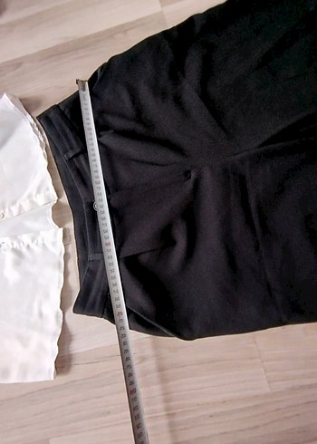 Beyaz İpek Görünümlü Ofis Gömleği ve pantolonu - Görsel 6