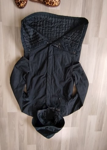 Kadın Gri Uzun Düğmeli Street Style Yağmurluk - Görsel 11