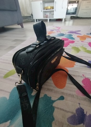 Beden siyah Renk GUESS Siyah Baskılı Kadın Çapraz Çanta