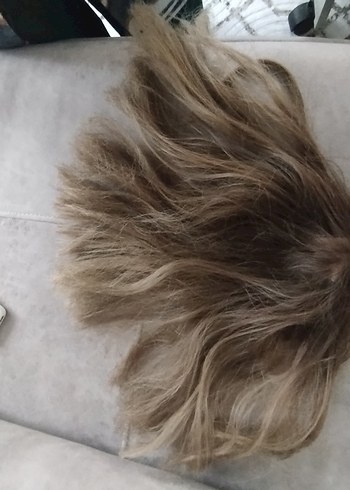 Bej Gri Yünlü Kürk Detaylı Saç Aksesuarı - Görsel 2