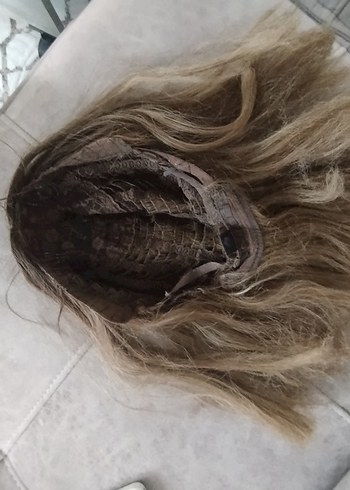 Bej Gri Yünlü Kürk Detaylı Saç Aksesuarı - Görsel 4