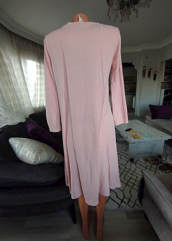 Pudra Pembe Uzun Hamile Tunik - Görsel 5