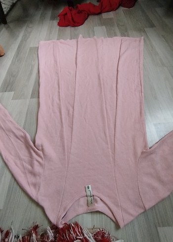 Pudra Pembe Uzun Hamile Tunik - Görsel 4