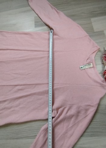 Pudra Pembe Uzun Hamile Tunik - Görsel 8