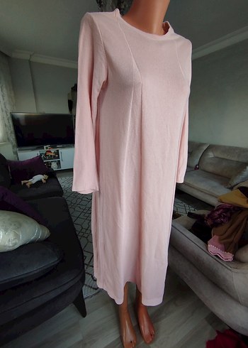 Pudra Pembe Uzun Hamile Tunik - Görsel 7