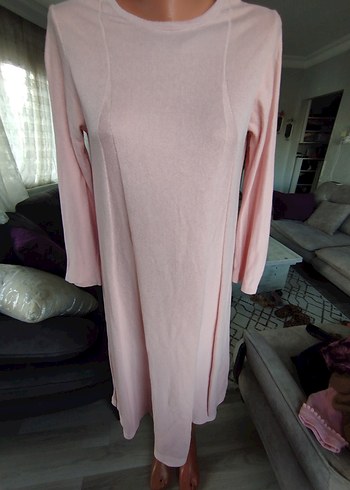 Pudra Pembe Uzun Hamile Tunik - Görsel 2