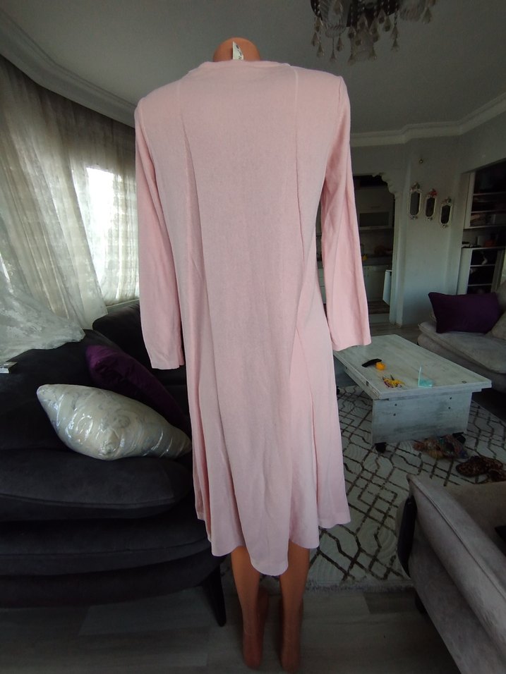Pudra Pembe Uzun Hamile Tunik - Görsel 5