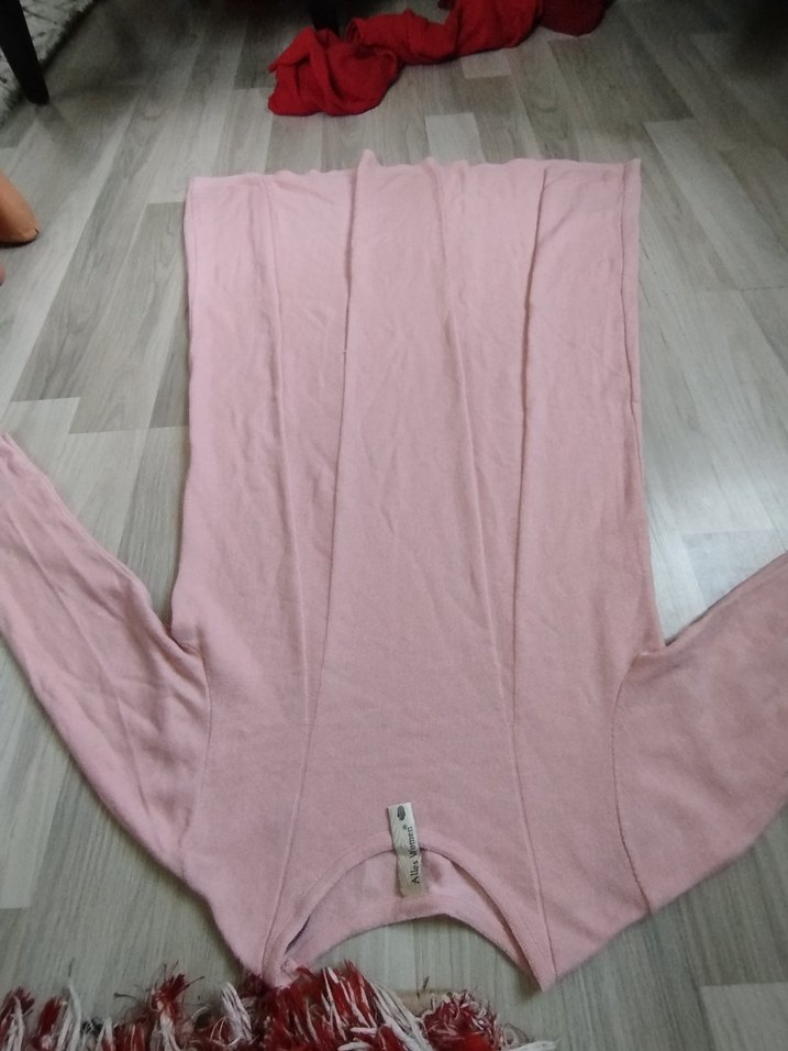 Pudra Pembe Uzun Hamile Tunik - Görsel 4