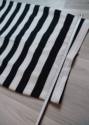 Çizgili Midi Kalem Etek - Görsel 2