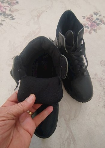 Siyah Rugan Stiletto Topuklu Bot - Görsel 2