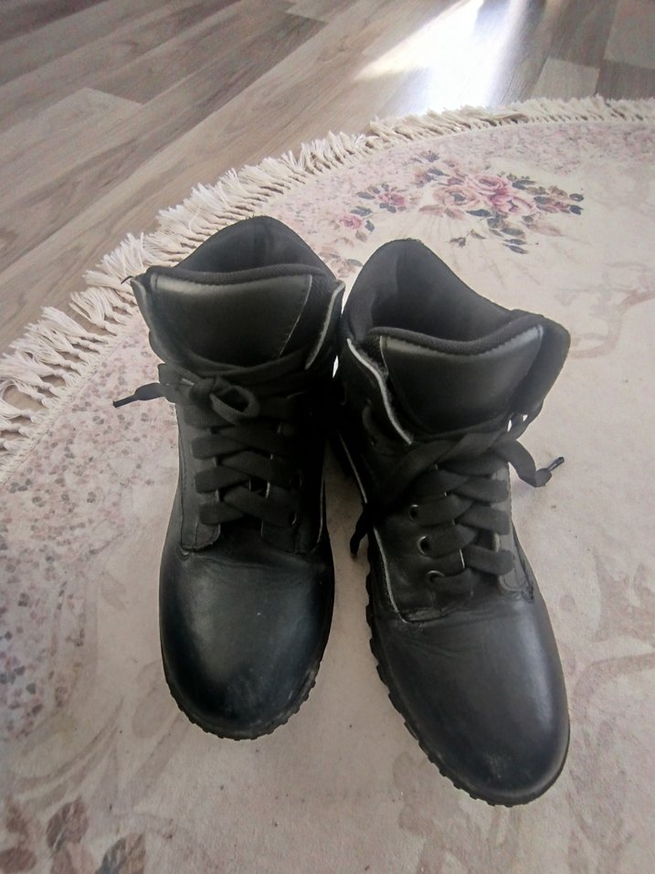 Siyah Rugan Stiletto Topuklu Bot - Görsel 5