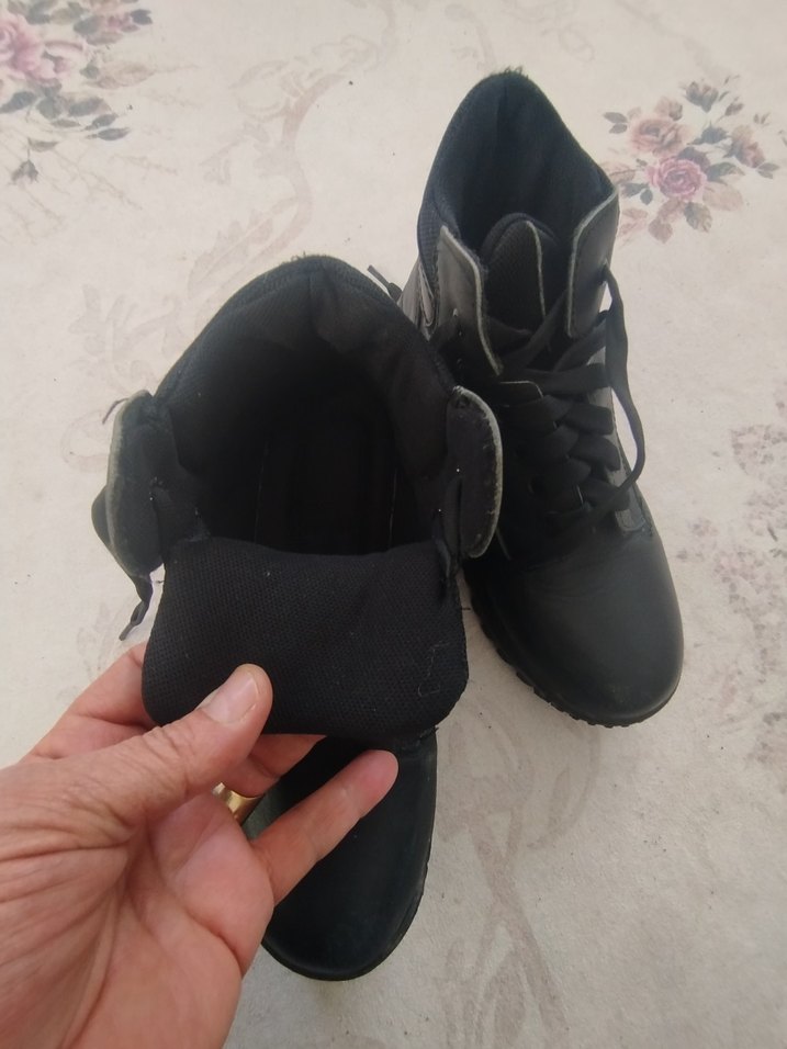 Siyah Rugan Stiletto Topuklu Bot - Görsel 2