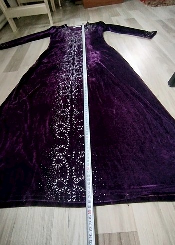 Mor Uzun Kollu Kadın Elbise - Görsel 7