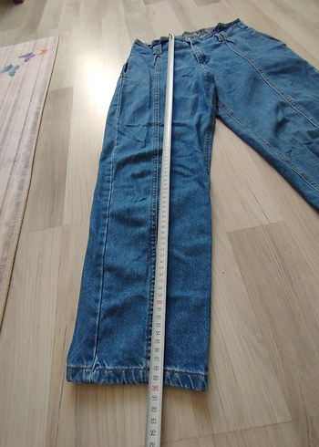 diğer Beden Kadın Mavi Midi Boy Salaş Denim Jean