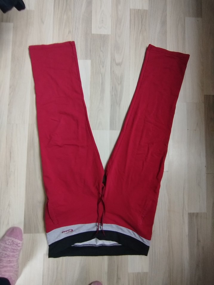 Kemerli Kırmızı Kadın Eşofman Altı - Görsel 3