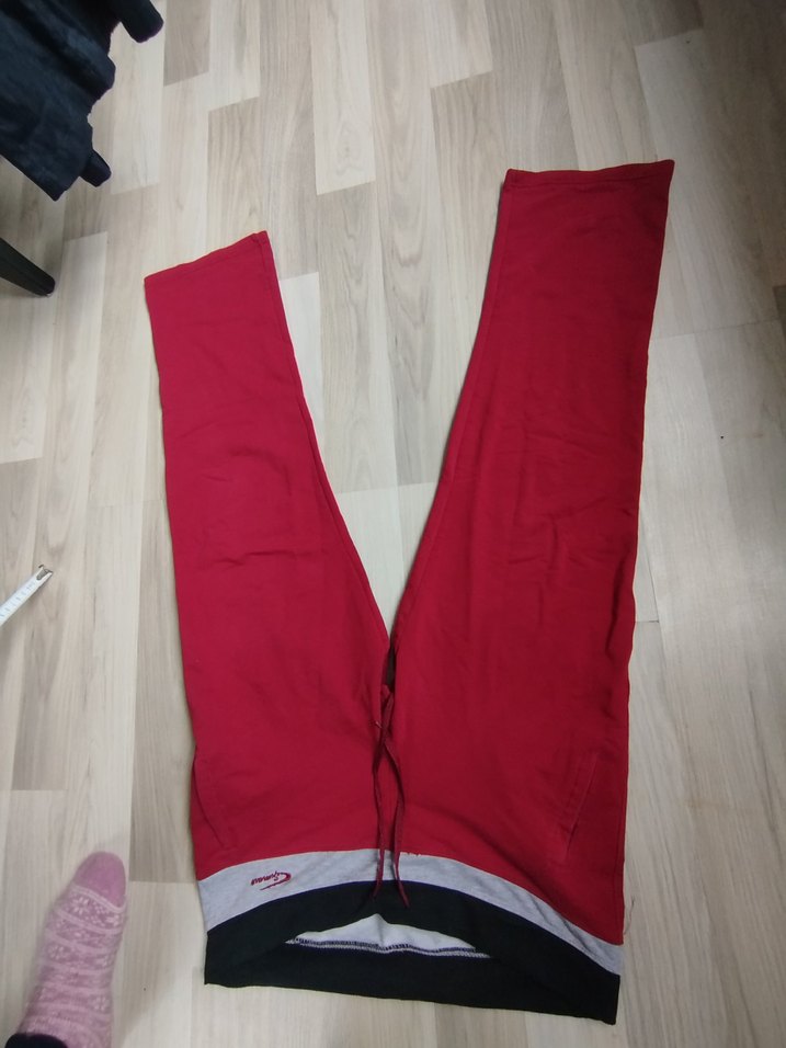 Kemerli Kırmızı Kadın Eşofman Altı - Görsel 2