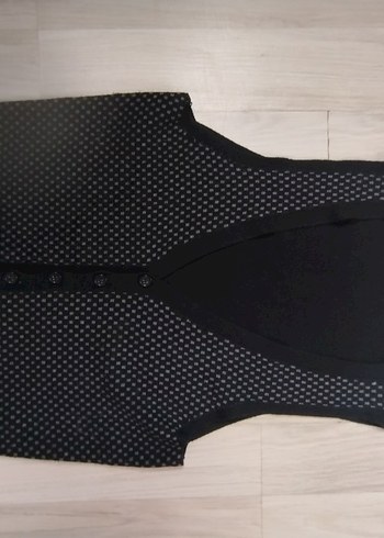 Düğmeli Siyah V Yaka Kadın Yelek - Görsel 10