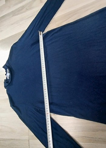 Uzun Kollu Lacivert Basic Elbise - Görsel 7