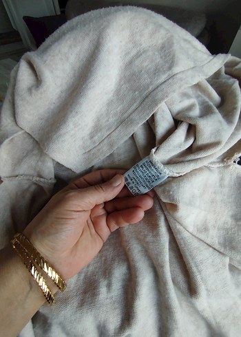 Gri Uzun Triko Elbise Yıldız İşlemeli - Görsel 12