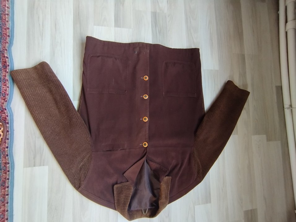 Düğmeli Kahverengi Süet Erkek Ceket Önünde küçük deluk var - Görsel 5