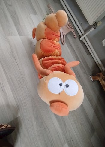 Turuncu Pastel Peluş Tırtıl Oyuncak - Görsel 2