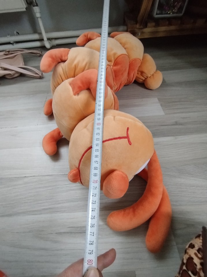 Turuncu Pastel Peluş Tırtıl Oyuncak - Görsel 3