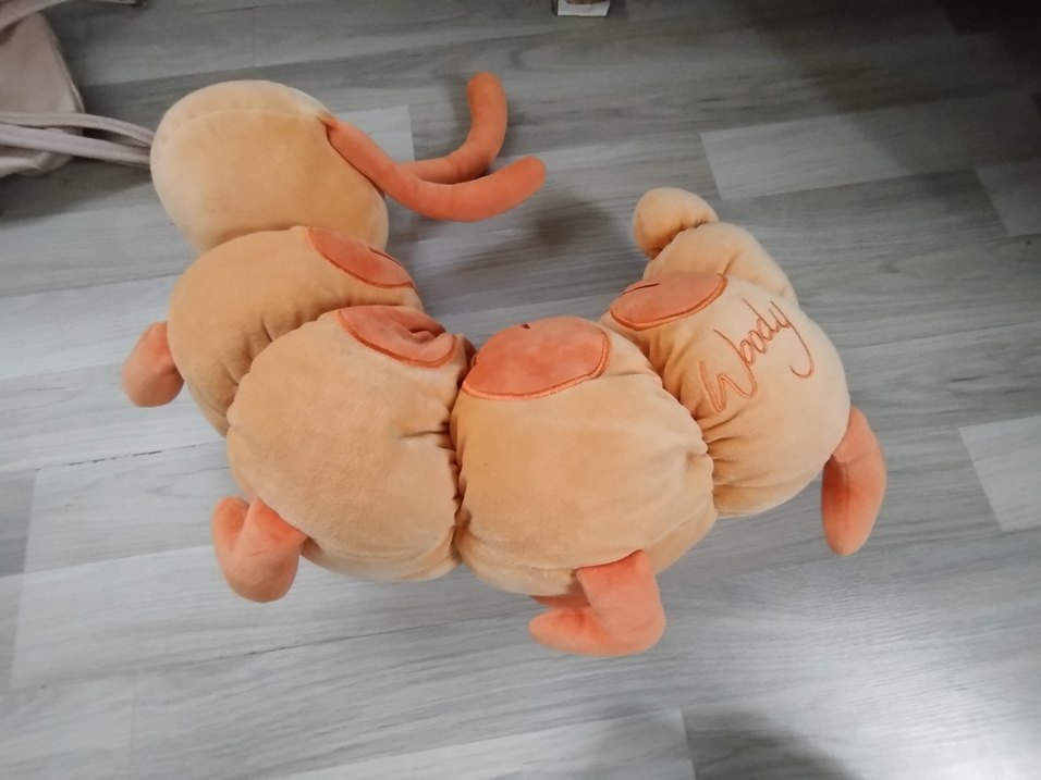 Turuncu Pastel Peluş Tırtıl Oyuncak - Görsel 5