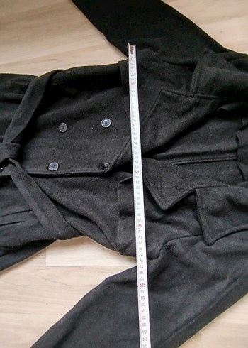 Kemerli Uzun Gri Süet Kadın Kaban - Görsel 10