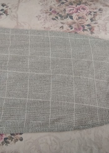 diğer Beden gri Renk Kadın Gri Örgü Keten etek
